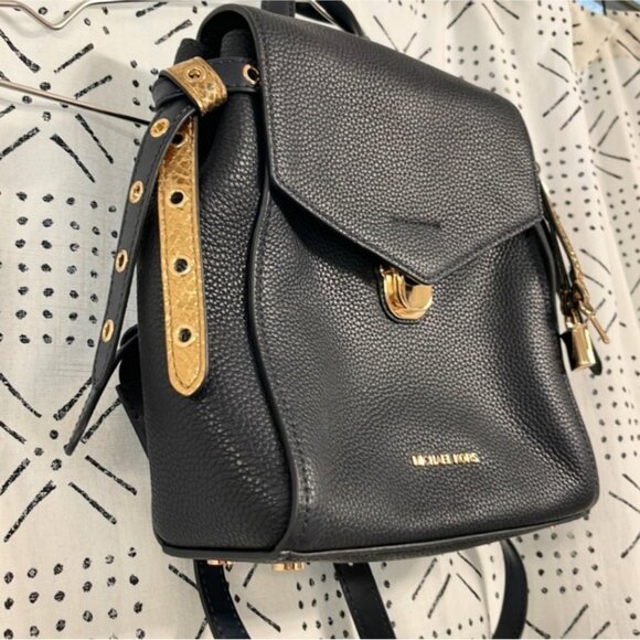 Michael Kors Mini Navy Backpack bookbag - Picture 1 of 7